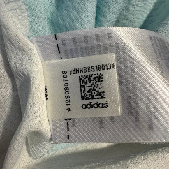 Adidas Primeblue Women Top Light Blue White Colorblock Athletic T Shirt Size M - Picture 15 of 16